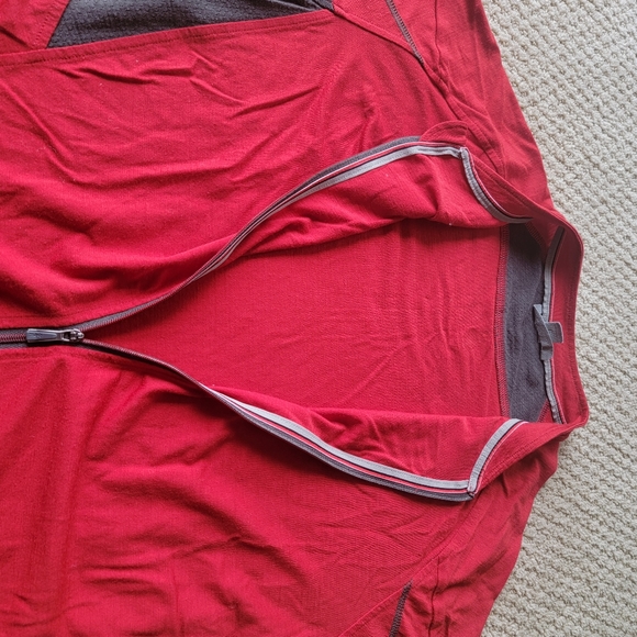 Smartwool Men's Cycling Biking Jersey Size Large Red Grey - Picture 6 of 14